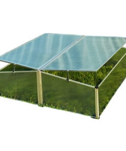 Double-Wide Folding Aluminum Cold Frame Greenhouse